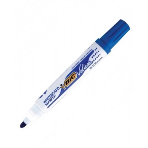 Marker tabla Bic Eco Velleda 1701, varf rotund 2.5 mm, albastru