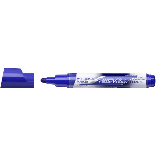 Marker tabla Bic Velleda, varf rotund 2.3 mm, albastru