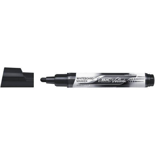 Marker tabla Bic Velleda, varf rotund 2.3 mm, negru