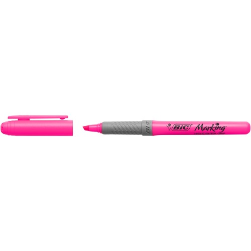 Textmarker Bic, Highlighter Grip, varf tesit 1-4 mm, roz