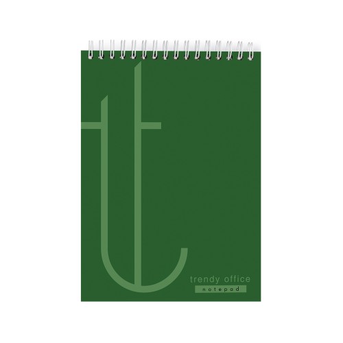 Blocnotes cu spira, Trendy Green, A5, dictando, 80 file