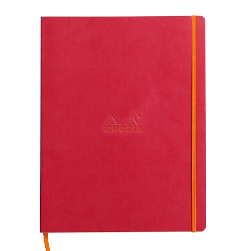 Notebook  A4+ Rhodiarama, 80 file, ivory dictando, roze