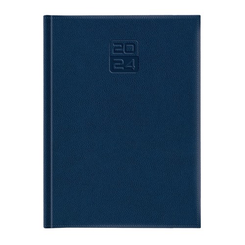 Agenda Dakota, A4, datata, hartie ivory, coperta albastru navy