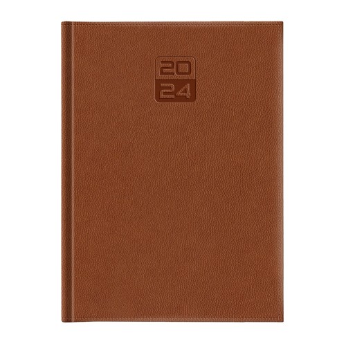 Agenda Dakota, A4, datata, hartie ivory, coperta maro