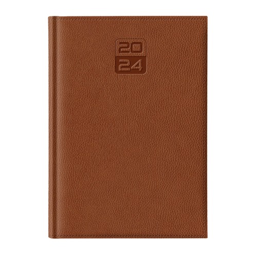 Agenda Dakota, A5, datata, hartie ivory, coperta maro