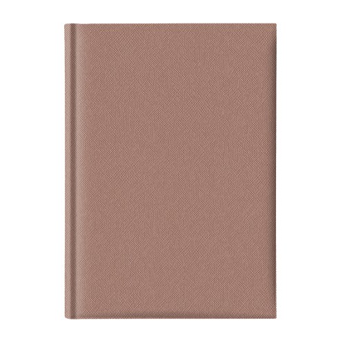 Agenda Adria, nedatata, A5, hartie ivory, coperta auriu roze