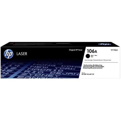 Toner original HP W1106A pentru Laserjet 107W, negru, 1000 pagini