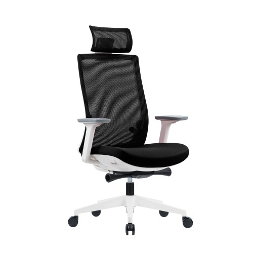 Scaun operational ergonomic, Meteor, cu tetiera, negru