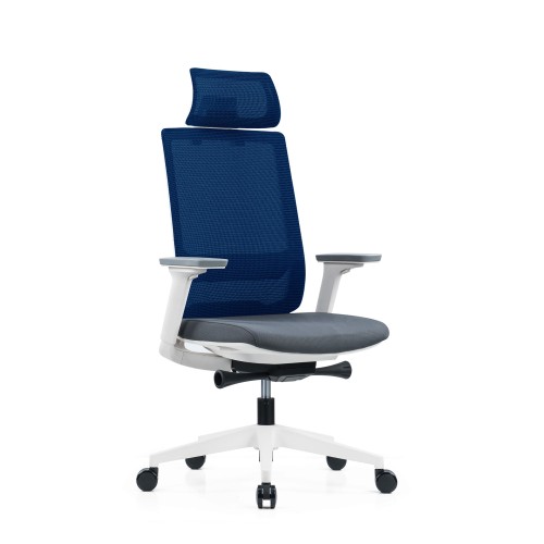 Scaun operational ergonomic, Meteor X, cu tetiera, albastru