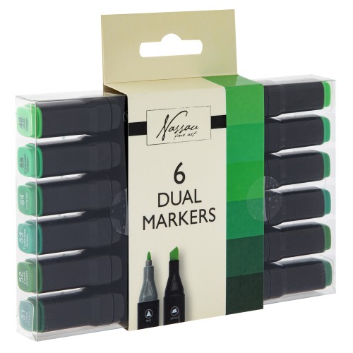 Set 6 markere Creative Craft, verde