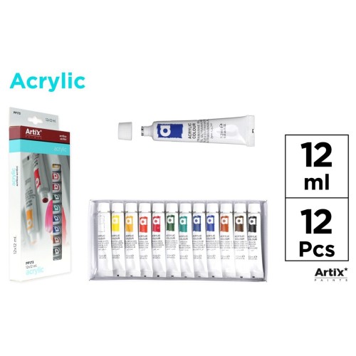 Set 12 tempera acrilica Main Paper, 12 ml