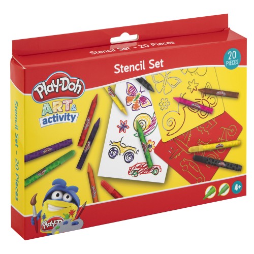 Set creativ Creative Craft, 20 piese, 6 sabloane si 14 culori