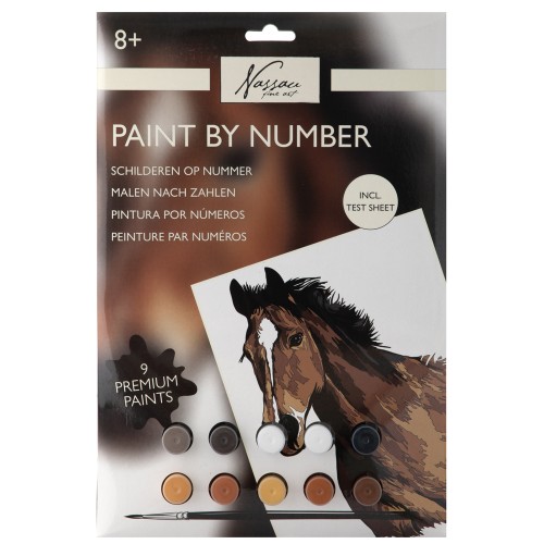 Pictura pe numere Creative Craft, 33x23 cm, model horse