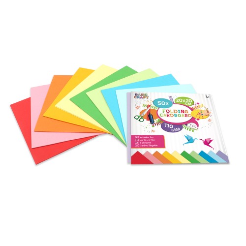 Set 50 coli Creative Craft, hartie colorata, 20x20 cm