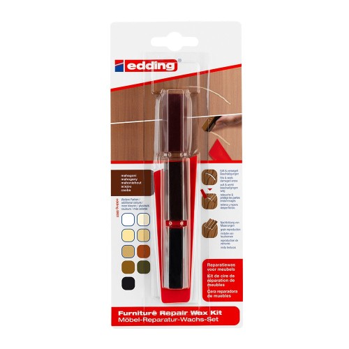 Kit Edding 8901, ceara pentru reparatii mobila, mahon, blister