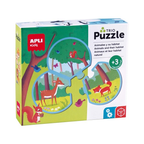 Puzzle Apli, 24 piese, animale si habitatul lor