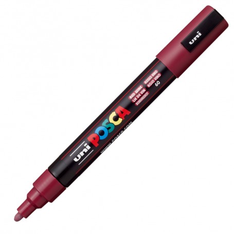 Marker UNI Posca PC-5M, varf rotund, 1.8-2.5mm, grena