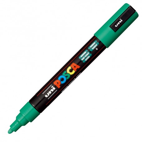 Marker UNI Posca PC-5M, varf rotund, 1.8-2.5mm, verde