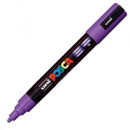 Marker UNI Posca PC-5M, varf rotund, 1.8-2.5mm, violet