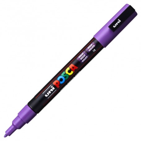 Marker UNI Posca PC-3M, varf rotund, 0.9-1.3mm, violet