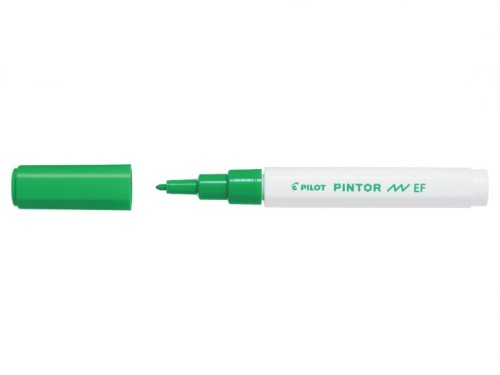 Marker cu vopsea Pilot Pintor EF 0.7 mm, varf rotund, verde deschis