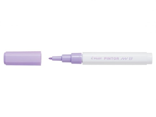 Marker cu vopsea Pilot Pintor Pastel EF 0.7 mm, varf rotund, violet pastel