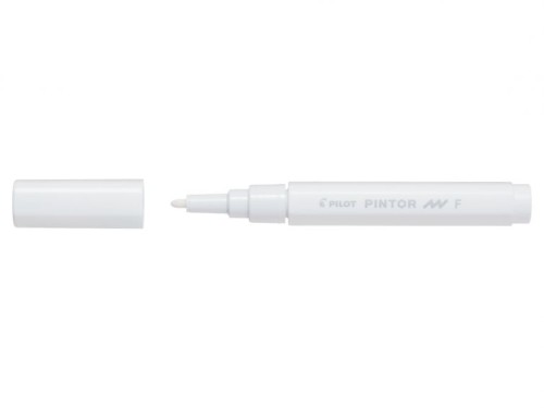 Marker cu vopsea Pilot Pintor F 1.0 mm, varf rotund, alb