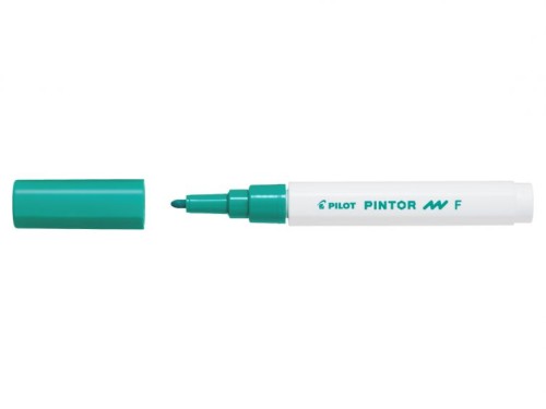 Marker cu vopsea Pilot Pintor F 1.0 mm, varf rotund, verde