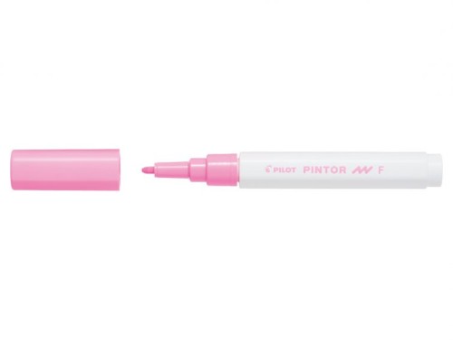 Marker cu vopsea Pilot Pintor F 1.0 mm, varf rotund, roz