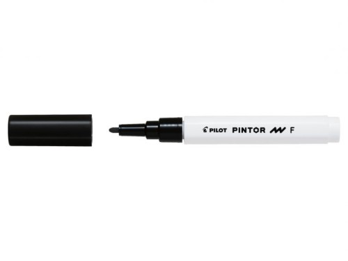 Marker cu vopsea Pilot Pintor F 1.0 mm, varf rotund, negru