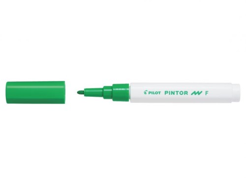 Marker cu vopsea Pilot Pintor F 1.0 mm, varf rotund, verde deschis