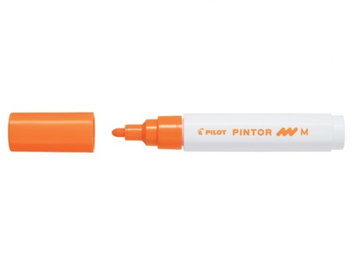 Marker cu vopsea Pilot Pintor M 1.4 mm, varf rotund, portocaliu