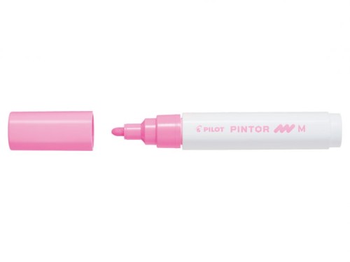 Marker cu vopsea Pilot Pintor M 1.4 mm, varf rotund, roz