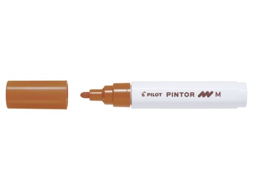 Marker cu vopsea Pilot Pintor M 1.4 mm, varf rotund, maro