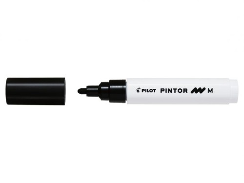 Marker cu vopsea Pilot Pintor M 1.4 mm, varf rotund, negru