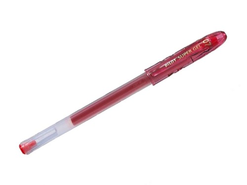 Roller cu gel Super Gel Pilot 0.7 mm, varf mediu, rosu