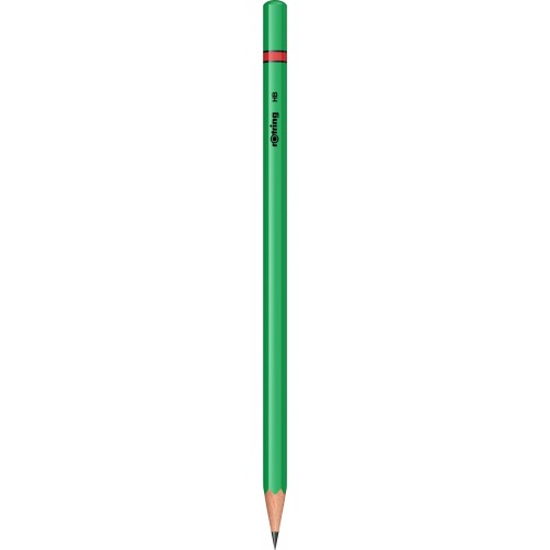 Creion Grafit Rotring Woodcase Neon Verde HB