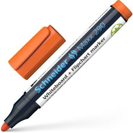 Marker pentru tabla Schneider Maxx 290, varf rotund 2-3 mm, portocaliu