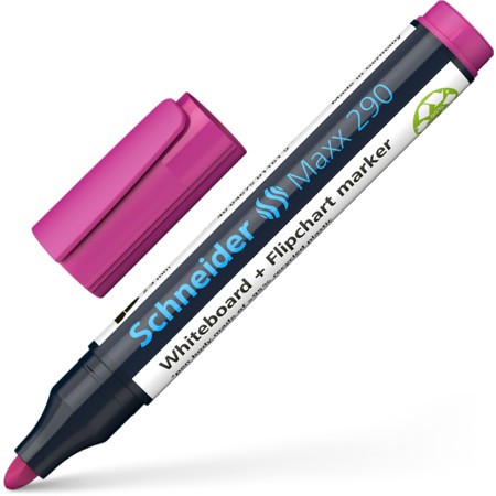 Marker pentru tabla Schneider Maxx 290, varf rotund 2-3 mm, roz