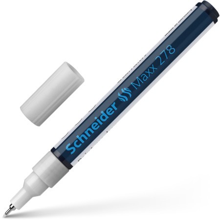 Marker cu vopsea Schneider Maxx 278, scriere 0.8 mm, alb