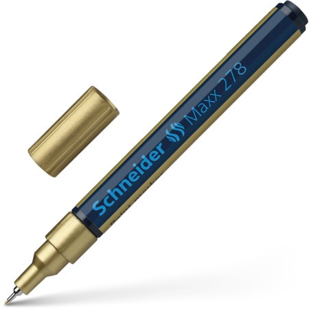 Marker cu vopsea Schneider Maxx 278, scriere 0.8 mm, auriu