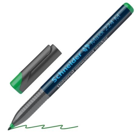 Marker Permanent OHP Schneider Maxx 224 M, 1 mm, verde