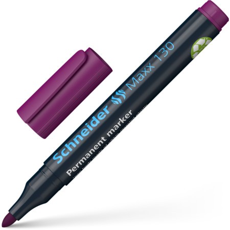 Marker Permanent Schneider Maxx 130, varf rotund, 1 - 3 mm, mov