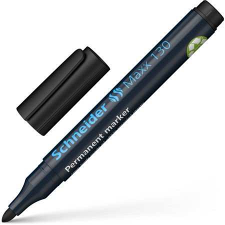 Marker Permanent Schneider Maxx 130, varf rotund, 1 - 3 mm, negru