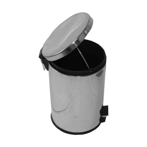 Cos de gunoi, cu pedala, inox, 20 l, argintiu