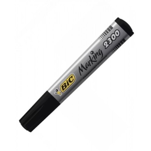 Marker permanent Bic 2300, varf tesit 3-5mm, negru