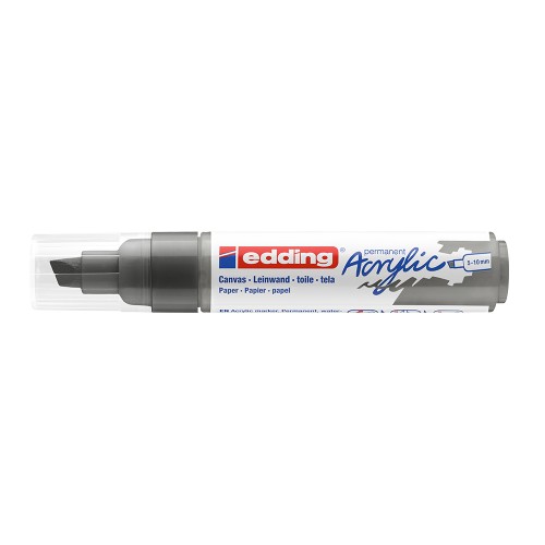 Marker acrilic, Edding 5000, varf tesit 5-10 mm, gri