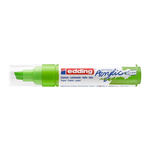 Marker acrilic, Edding 5000, varf tesit 5-10 mm, verde crud