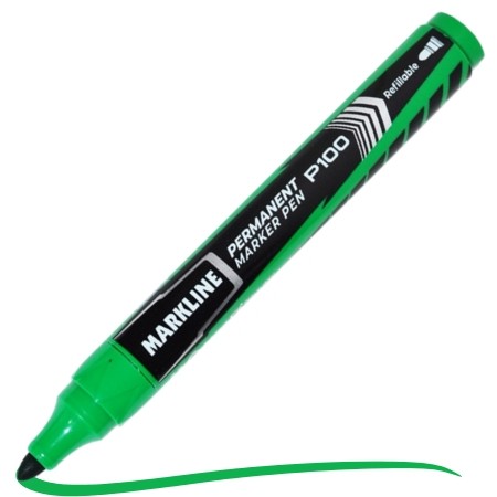 Marker Linc permanent Markline P100, verde