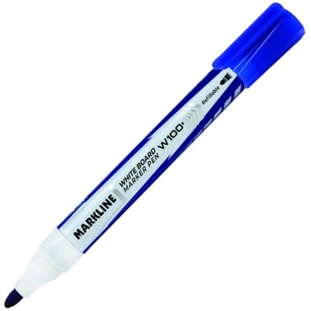 Marker Linc whiteboard Markline W100, albastru